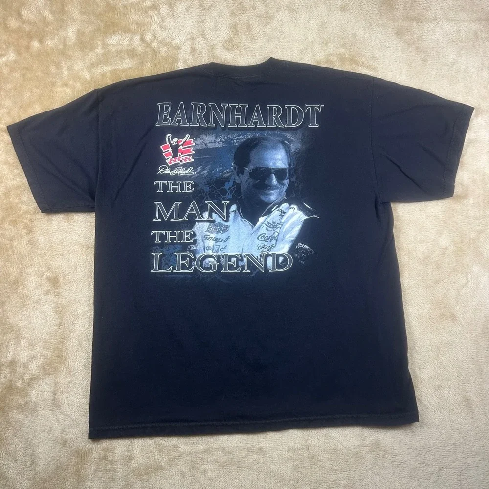 NASCAR Dale Earnhardt The Intimidator T-Shirt Mens XL Black The Man The Legend - Picture 2 of 6